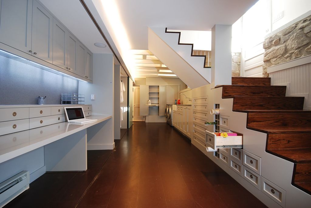 Store Under the Stairs Maximize and Organize Your Basement Space  idea