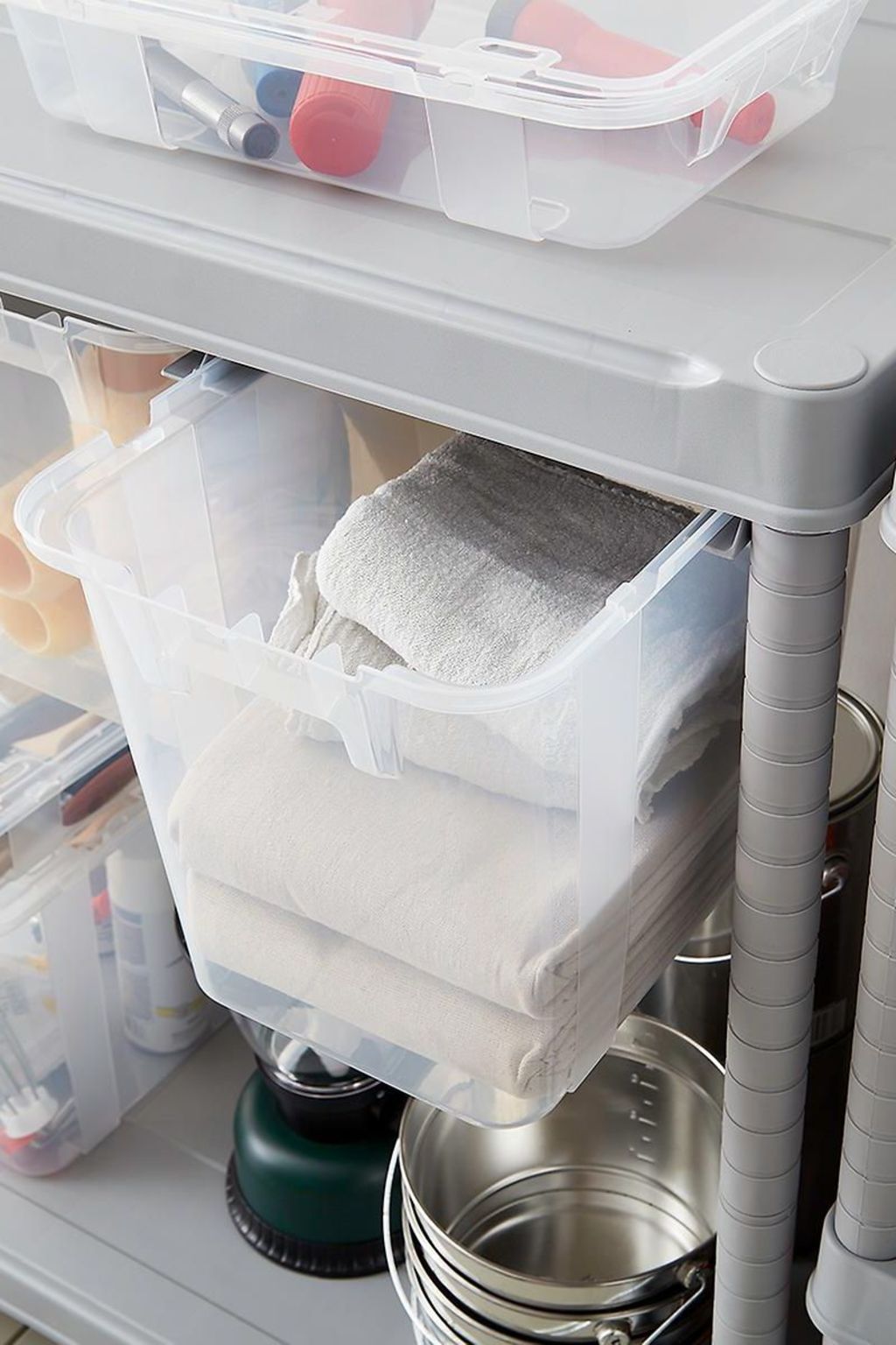 Slider Boxes Maximize and Organize Your Basement Space 