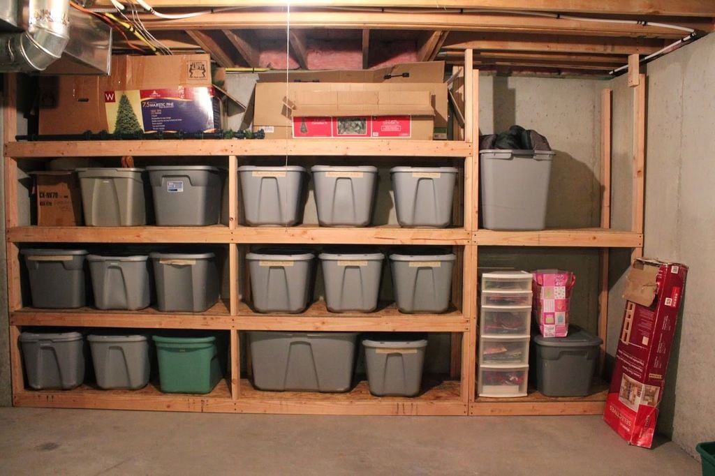 storage shelves for basement 