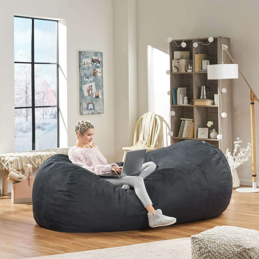 Suede Bean Bag Chair