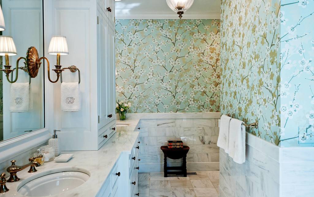 9 Bathroom Wallpaper Ideas Cover Walls In Most Creative Way