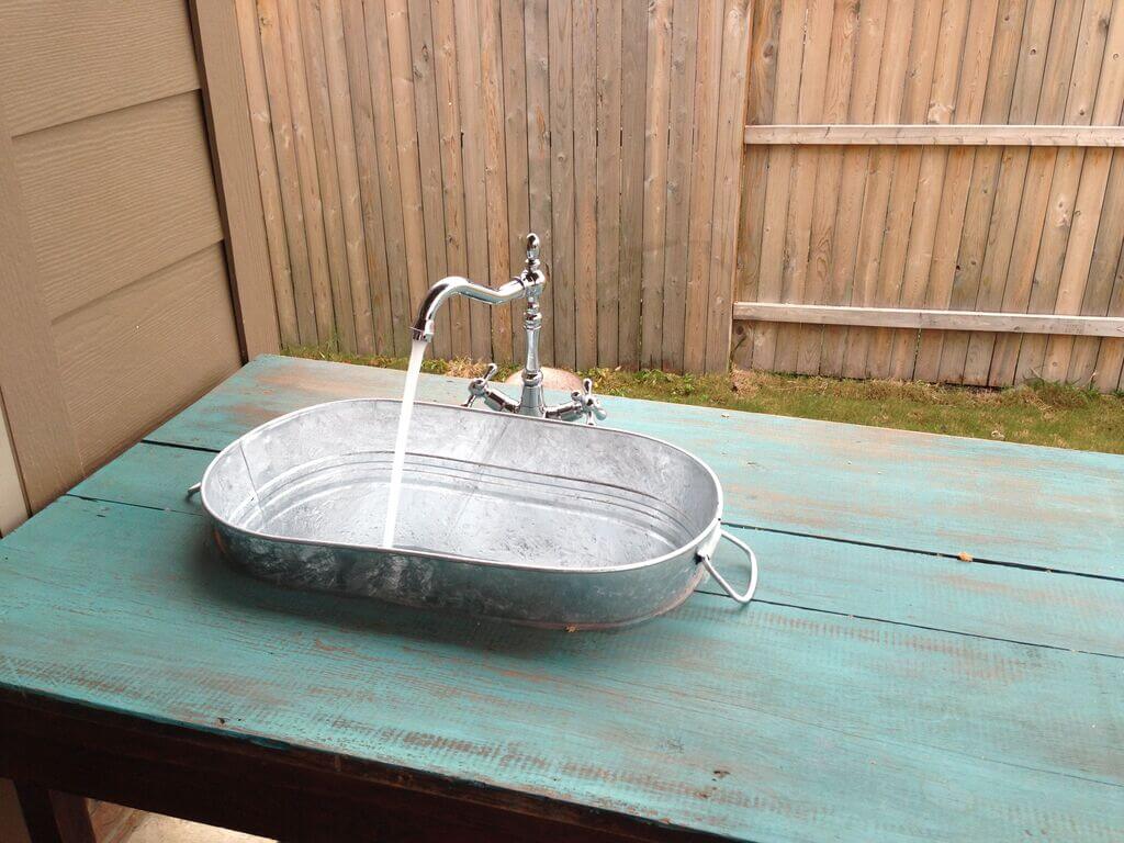 diy outdoor sink