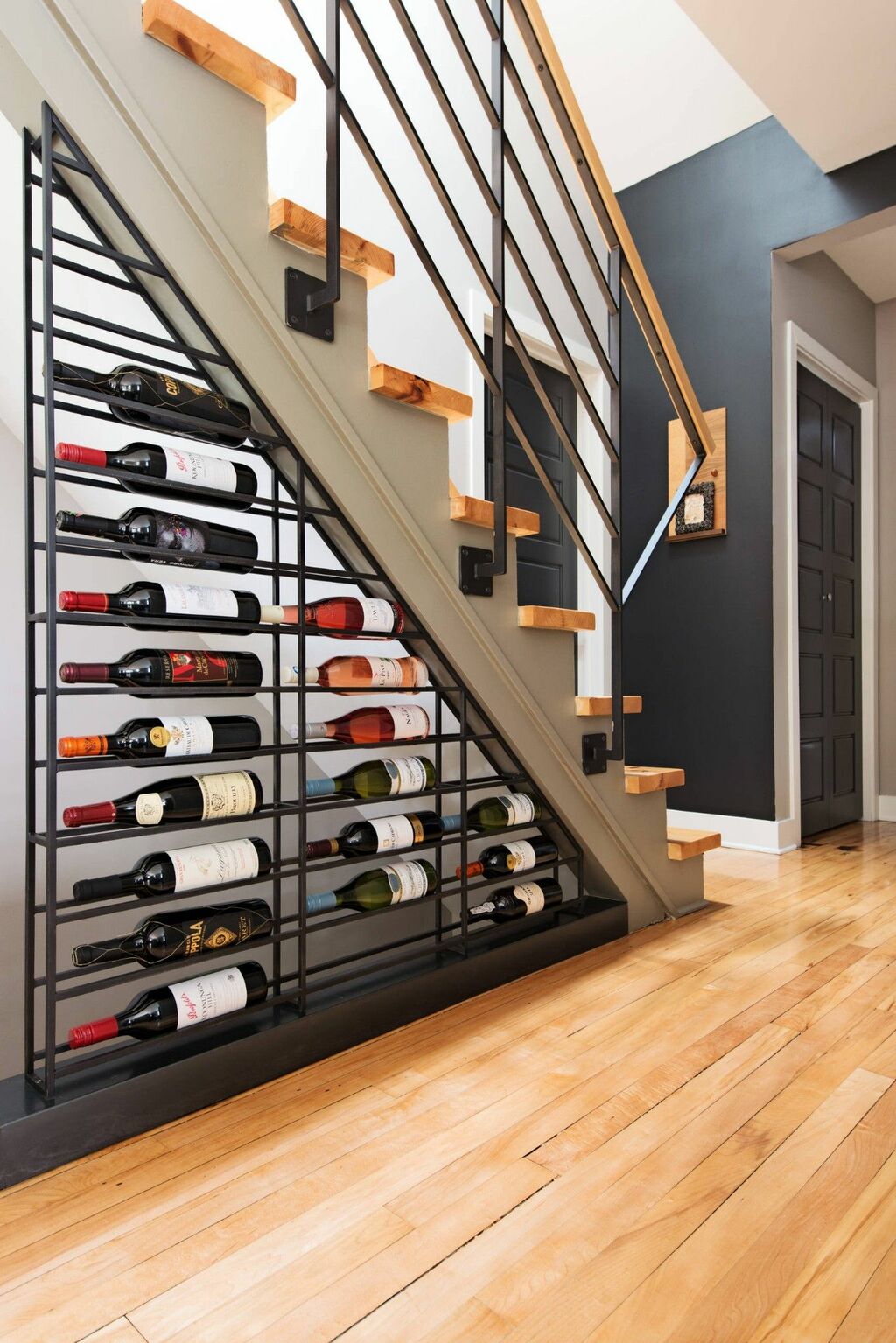 Metal Wine Rack Under The Stairsmage