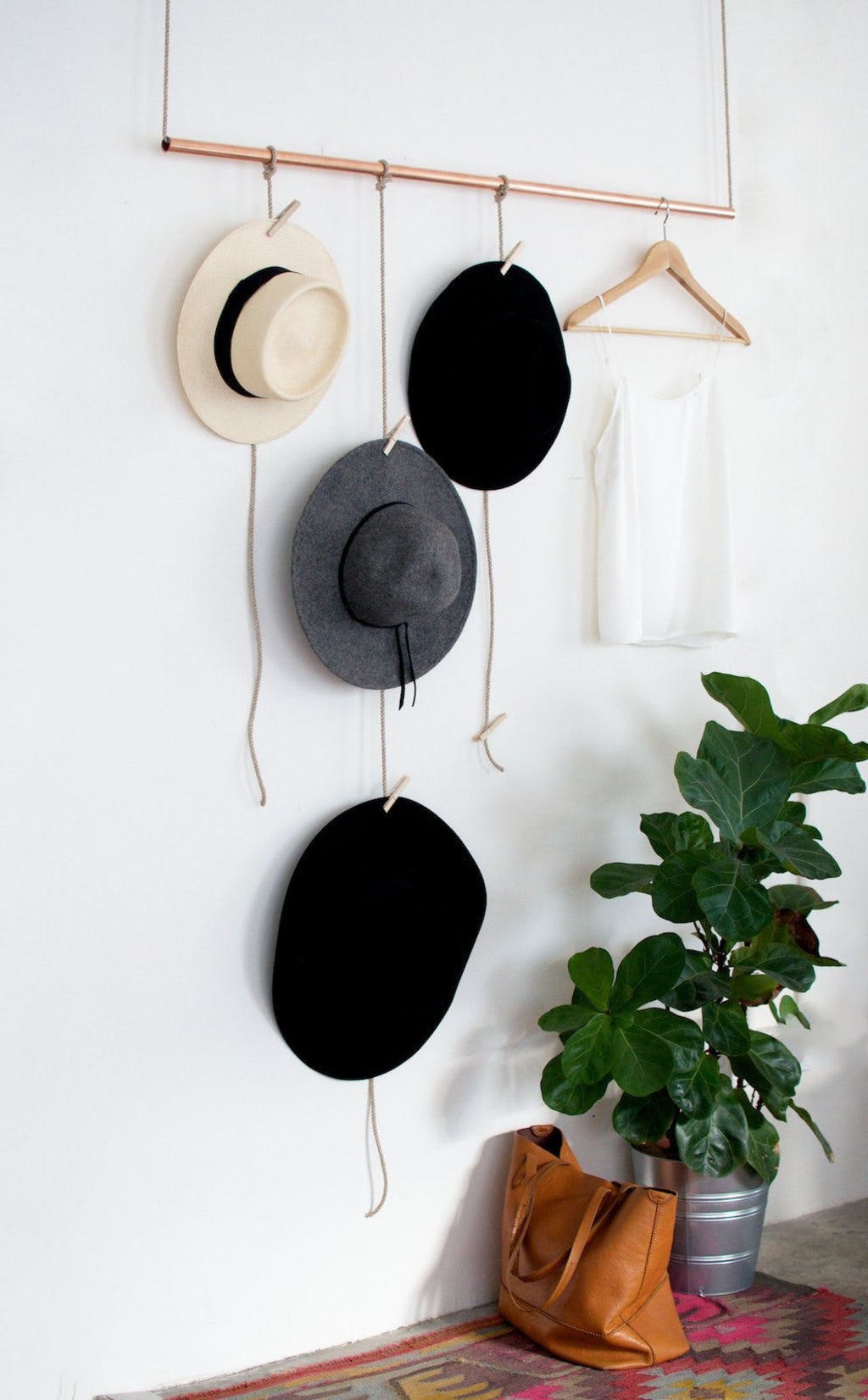 Stylish Copper Hat Rack 