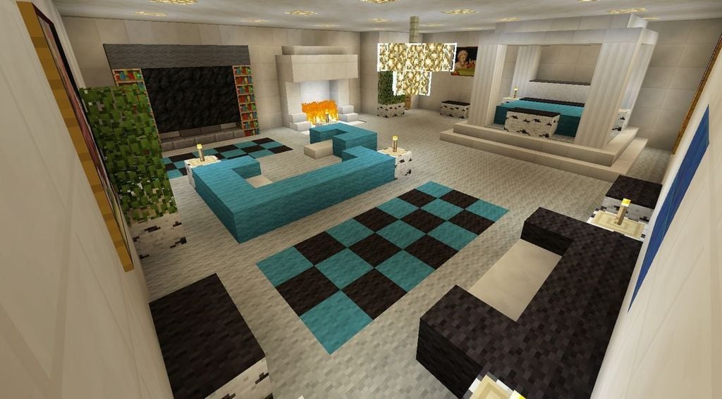 Minecraft Interior Design Ideas 15, How To Make A Fancy Bedroom In Minecraft