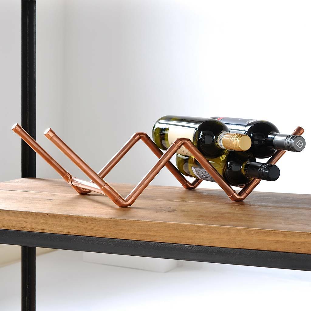 Classy Copper Pipe Wine Rack