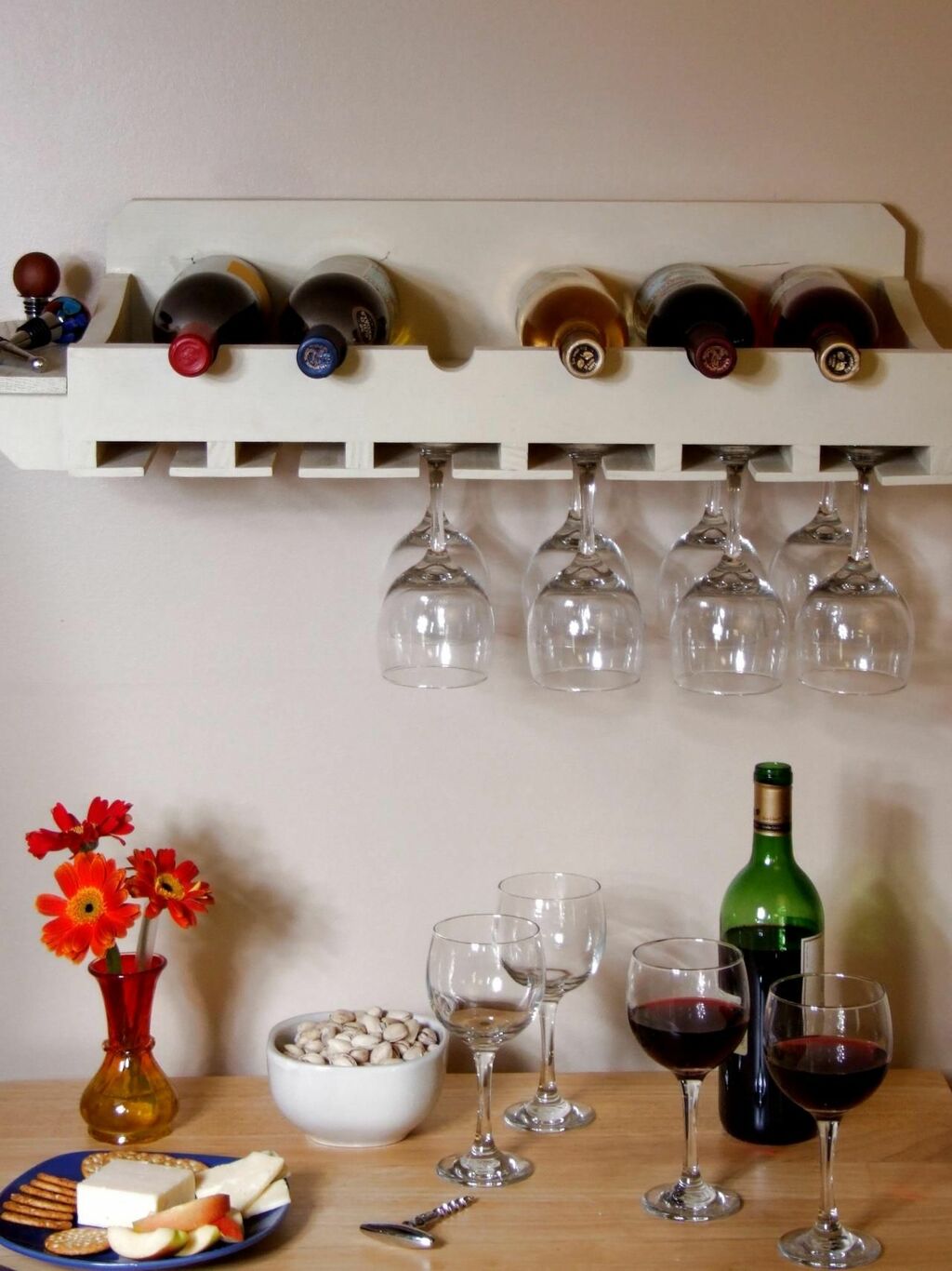 Wine Bottles + Glasses Rack 