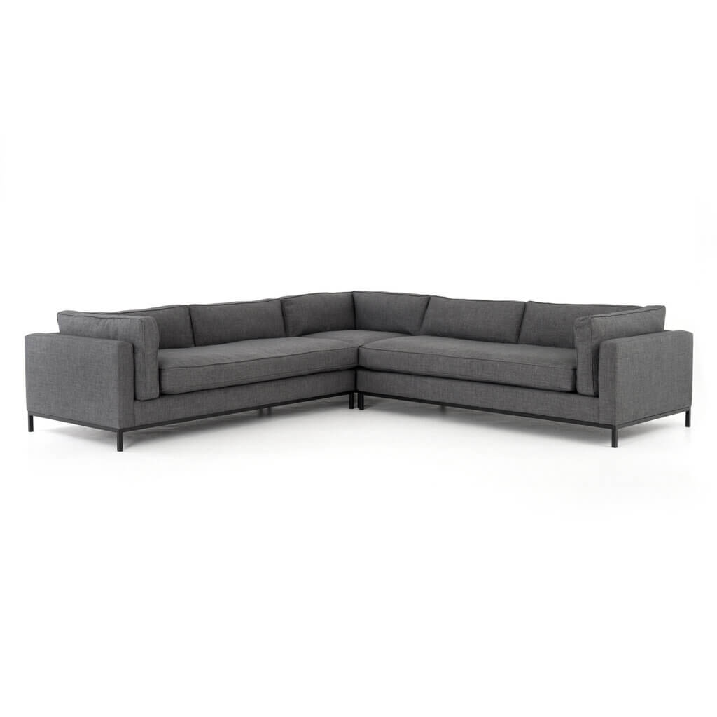 Lianne 133 Symmetrical Sectional with Ottoman (Joss and Main)Sofa