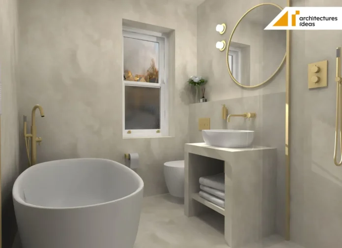 Separate bath and showers