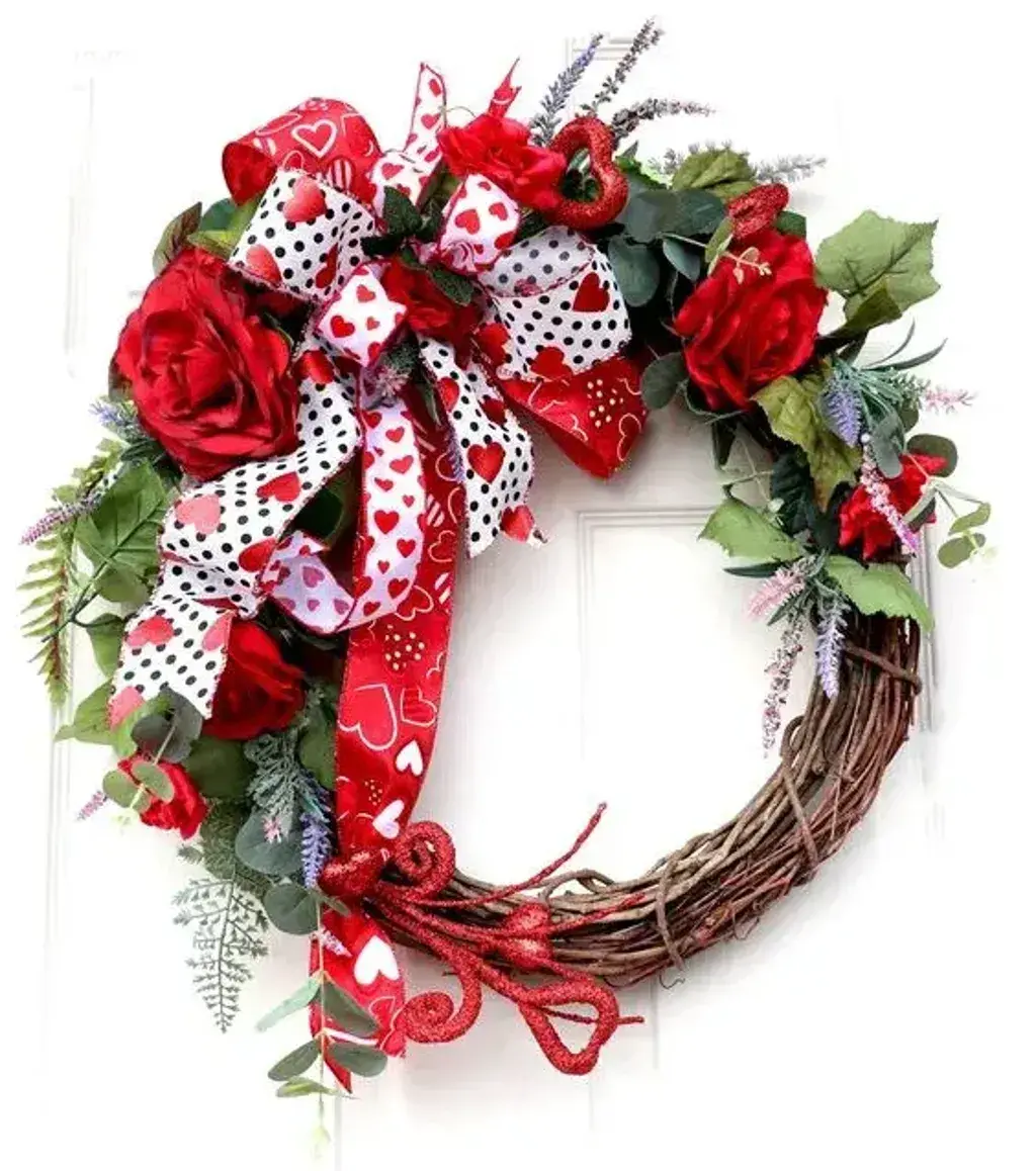 DIY valentine wreath