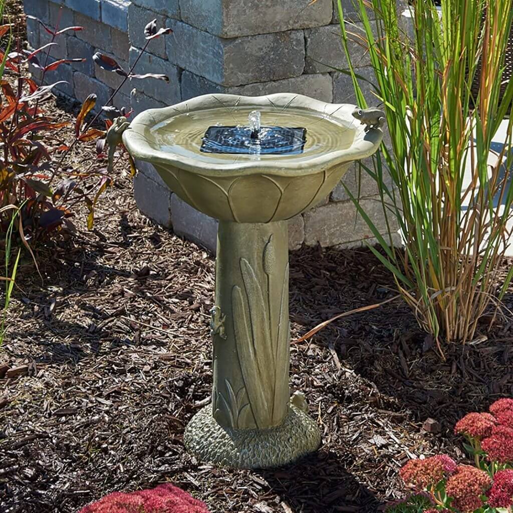 Solar Powered The Elderly And Children Steel Stand With Non-slip Feet Great Gift For Friends Pond Décor Relatives Thrink 16 Inch Brightly Painted Solar Powered Peacock Bird Bath Fountain