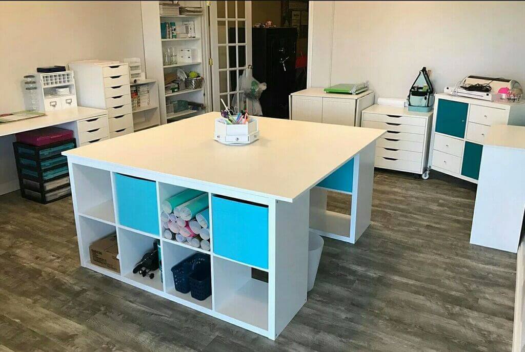 craft desk with storage