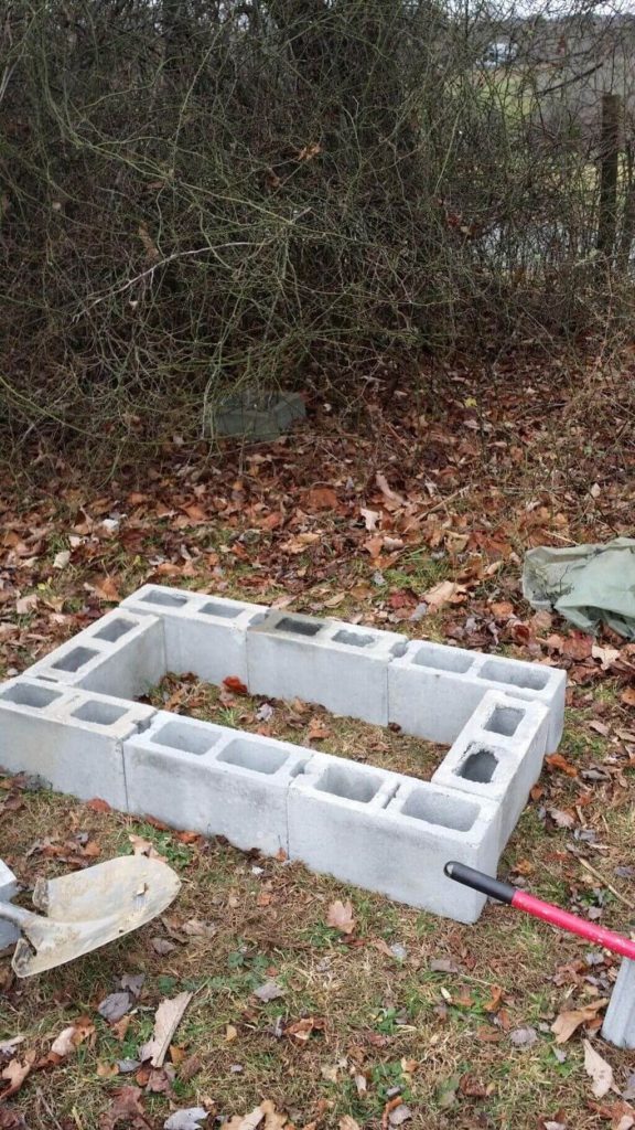 how to build a smokehouse :  Lay the Cement Blocks or Cinder Blocks  