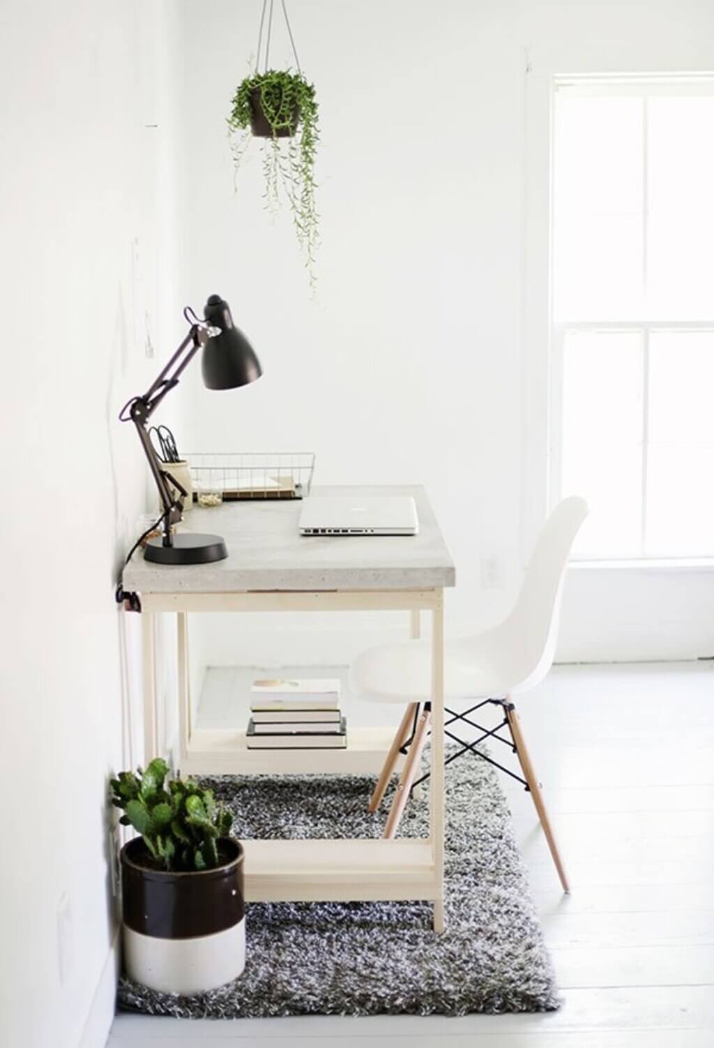 Desk with Concrete Countertop