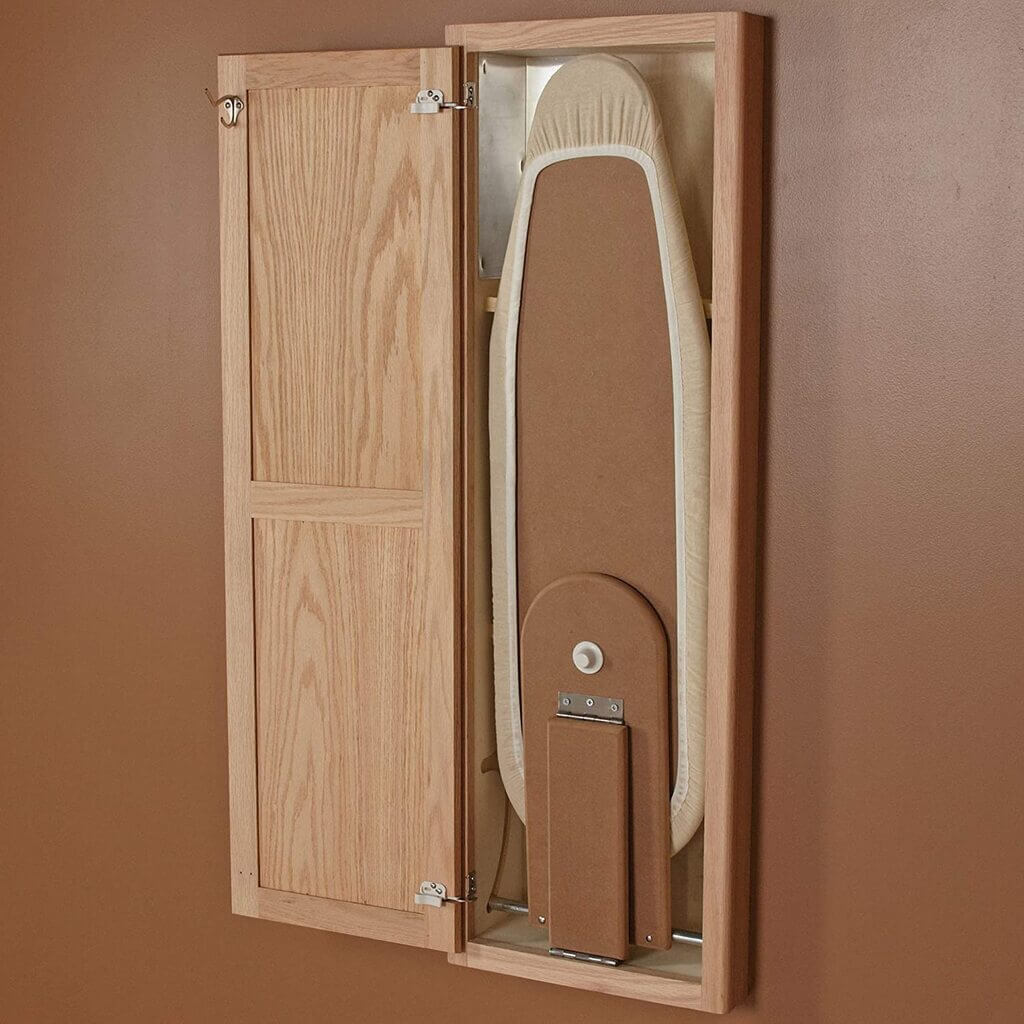 Slide-Away Maple In-Wall Ironing Board 