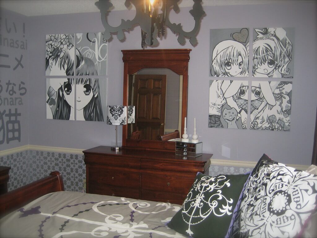 anime bedroom background