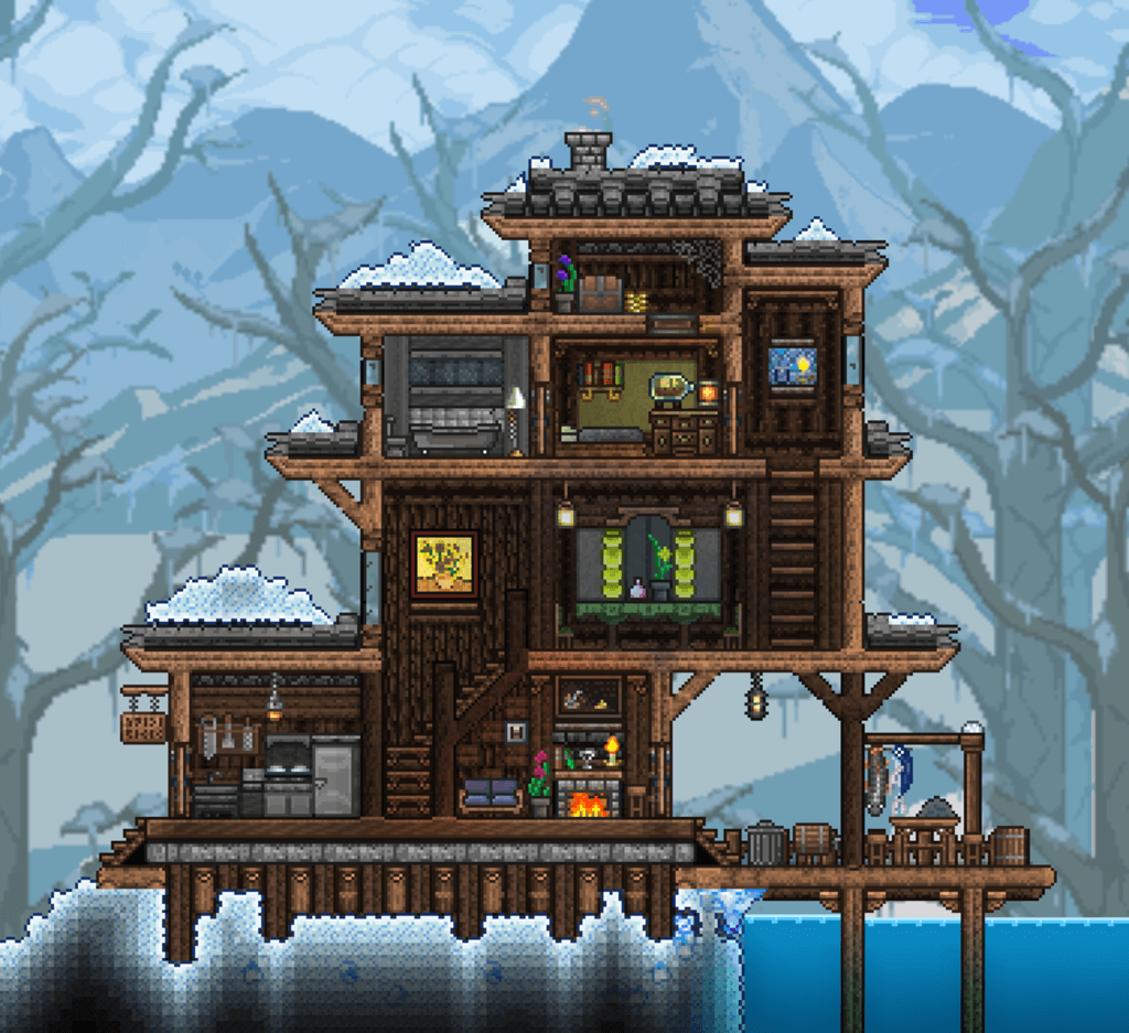 terraria house designs with block types