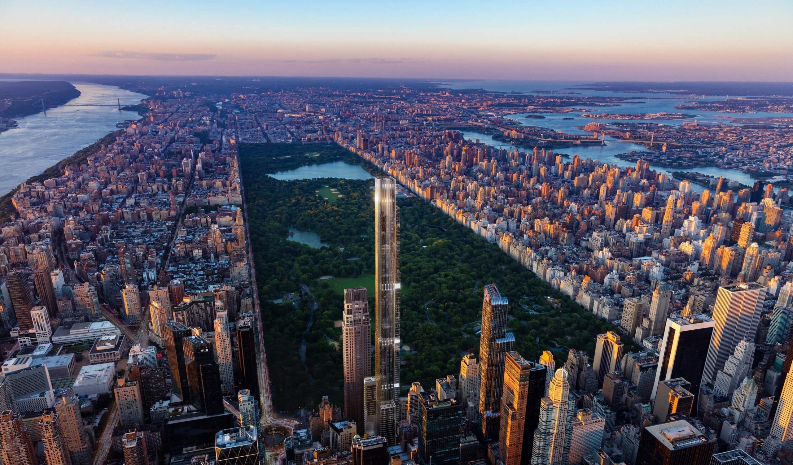Central Park Tower aerial view