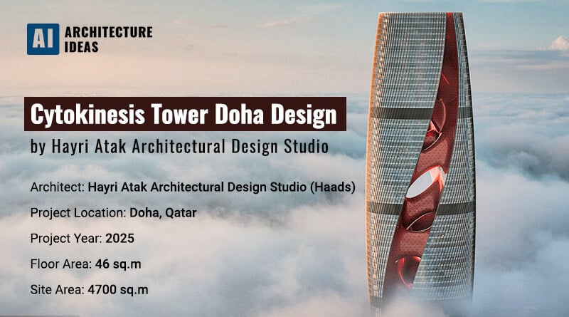 cytokinesis tower in doha by hayri atak architectural design studio