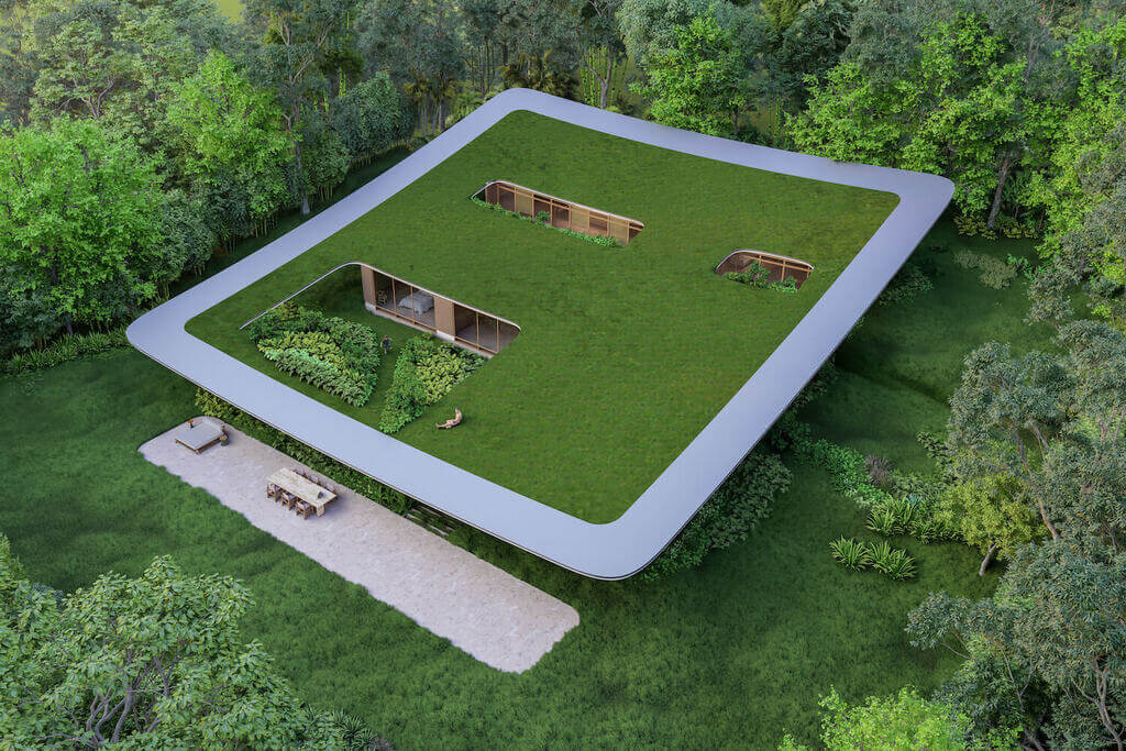 arieal view of  tapera residence by victor b. ortiz architecture