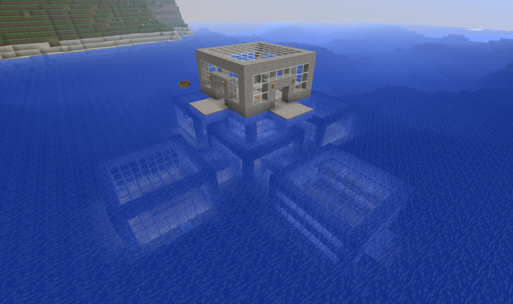 house on water minecraft