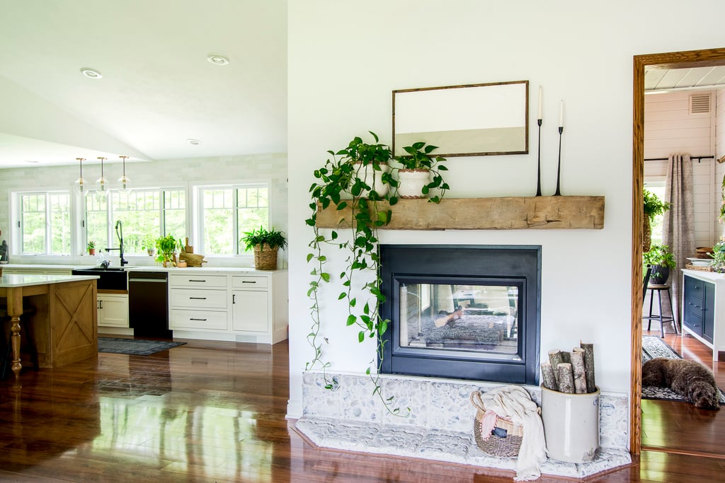 fireplace with mantel