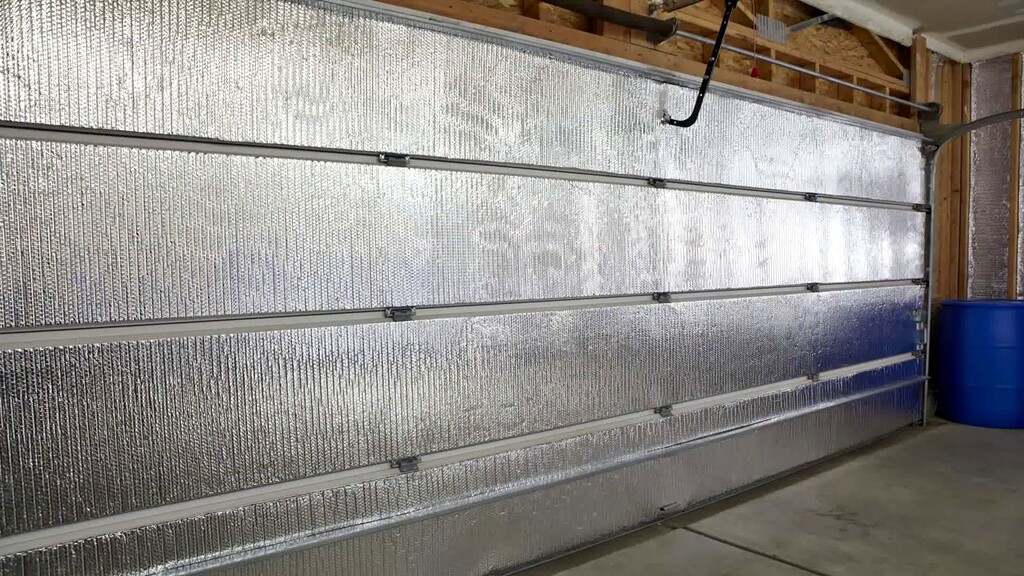 Reflective Insulation sealing garage door sides