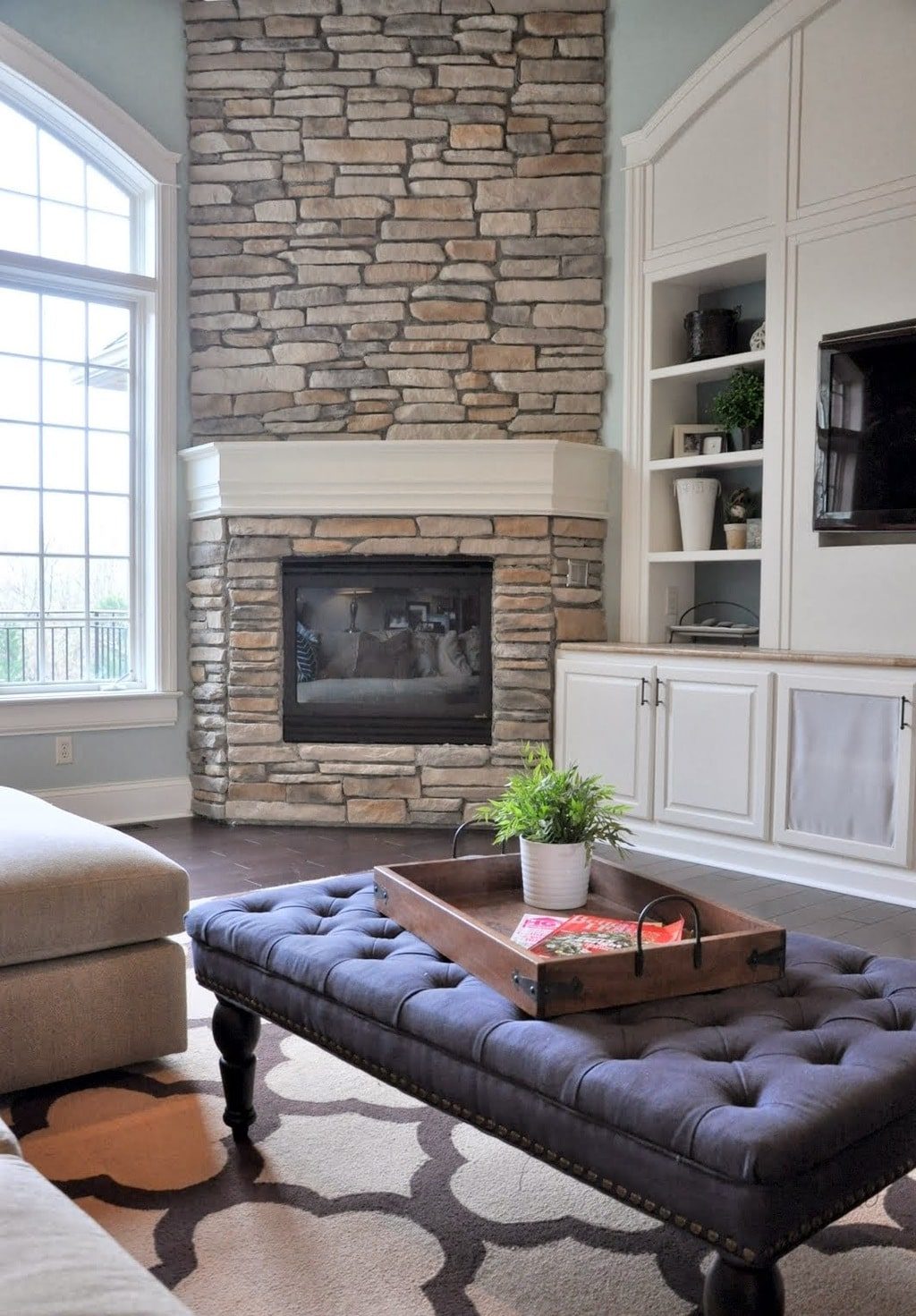 Warm and Rustic: Stone Fireplace Makeover
