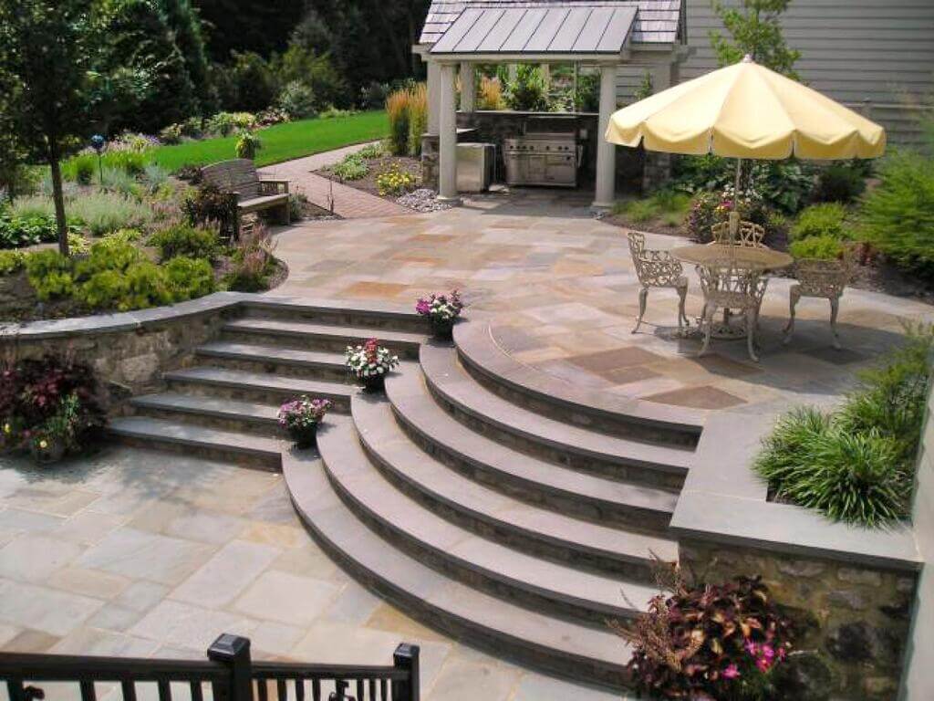 flagstone patio with Grand Entry