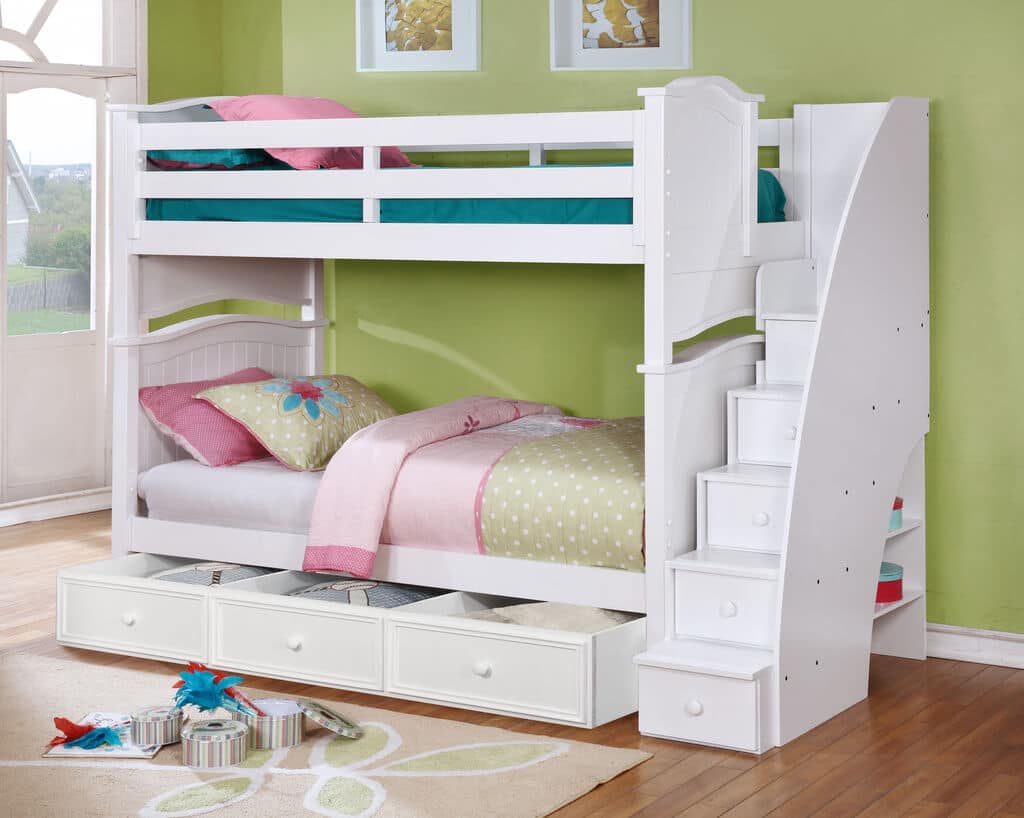 Twin Bunk Beds with Stairs