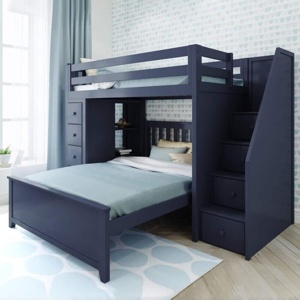 bunk beds with stairs