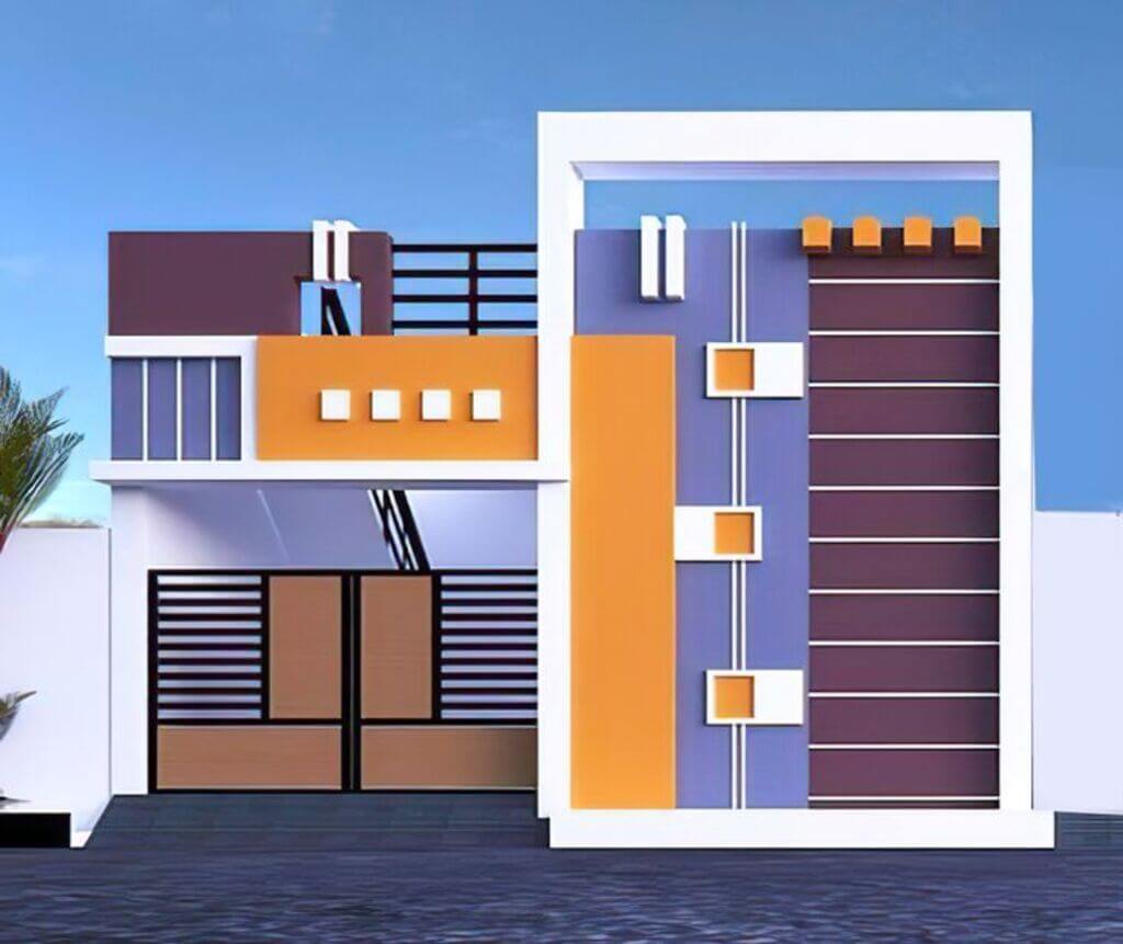 village normal house front elevation designs