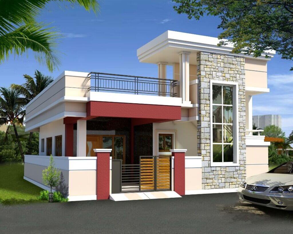 village normal house front elevation designs