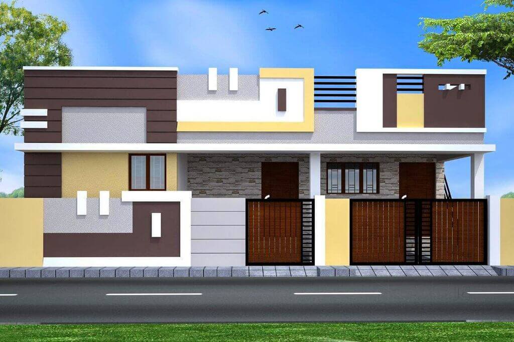 25+ Village Single Floor Home Front Design Ideas In 2024 ...