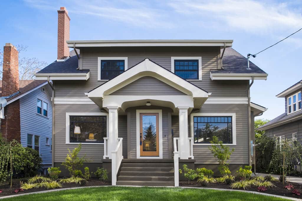 Double Hanging Windows of Craftsman Style House Plans