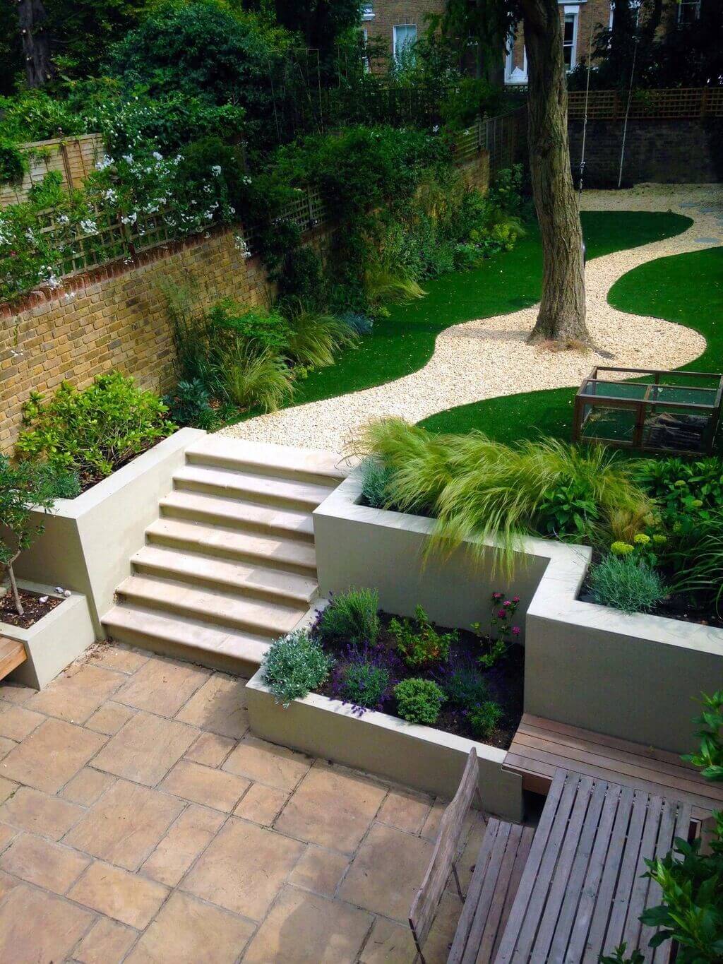 retaining wall ideas for sloped backyard