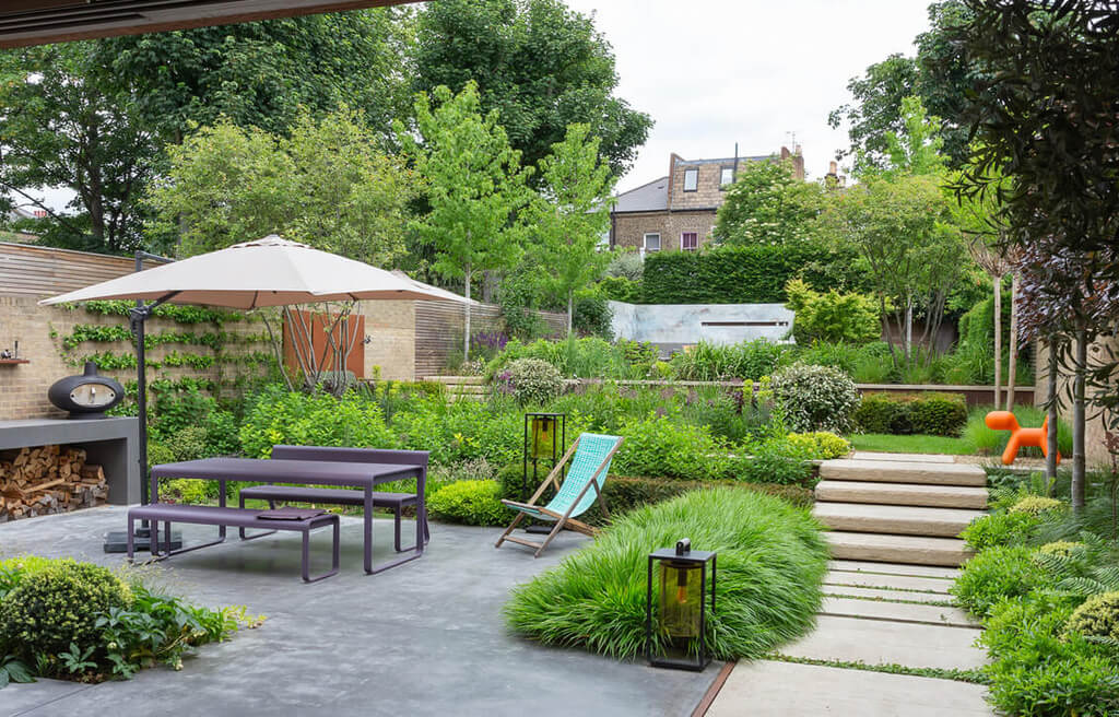 The Serene Succulent sloped backyard ideas
