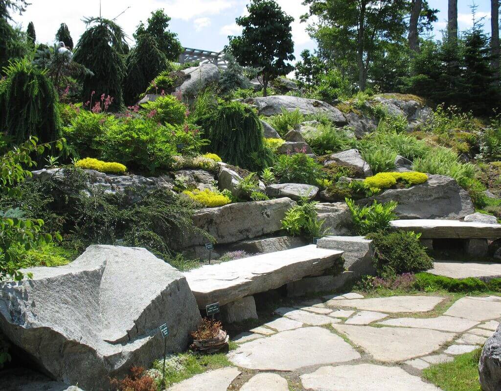 A Jumbled Rock sloped garden ideas on a budget