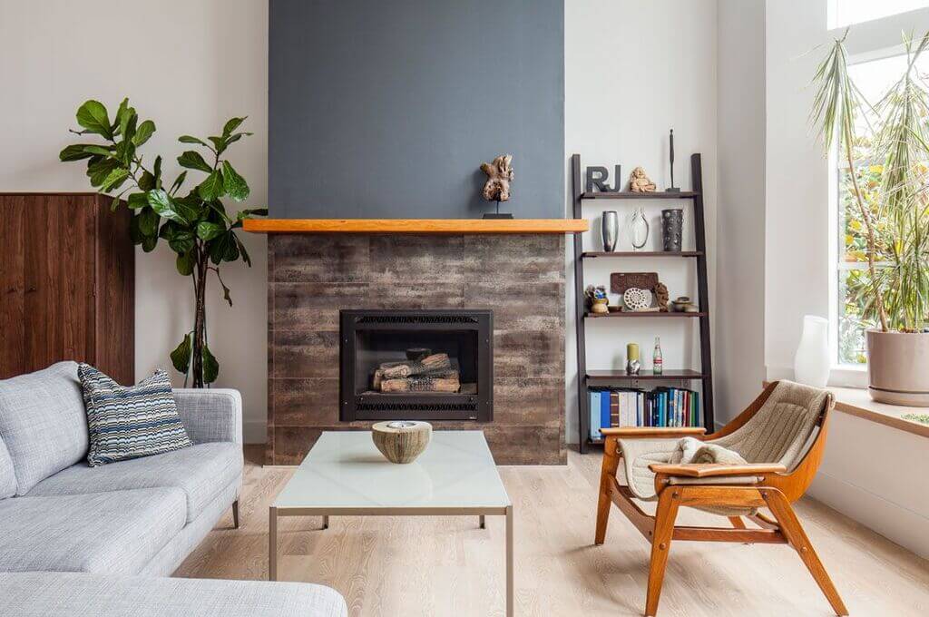 Fake the Wooden Look fireplace