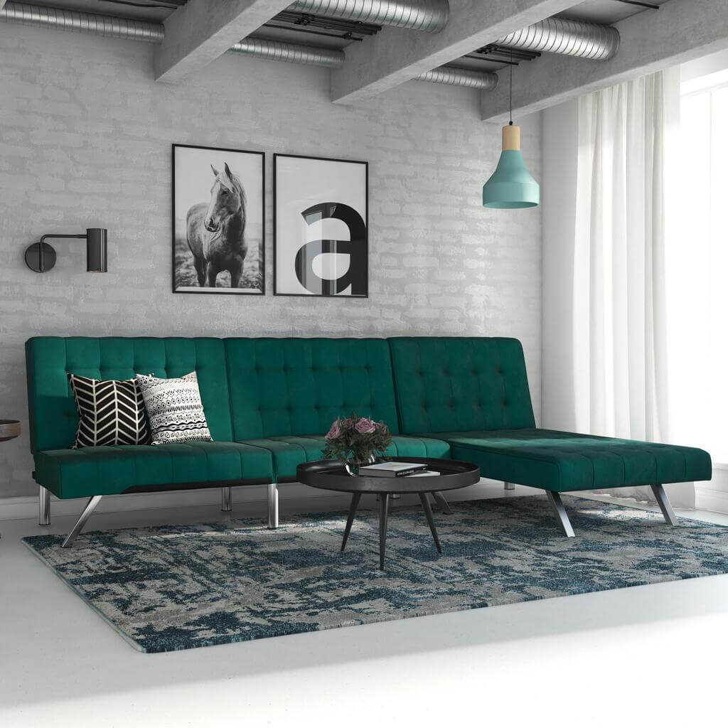 Modular Sectional Velvet Sofa