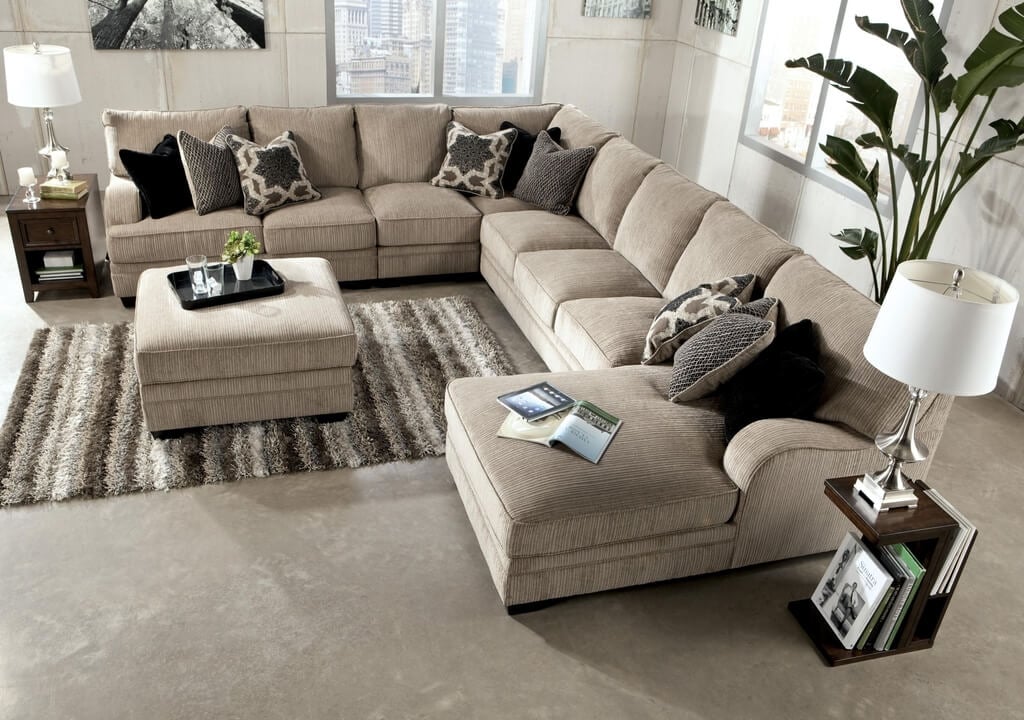 Full-Length Leather Sofa