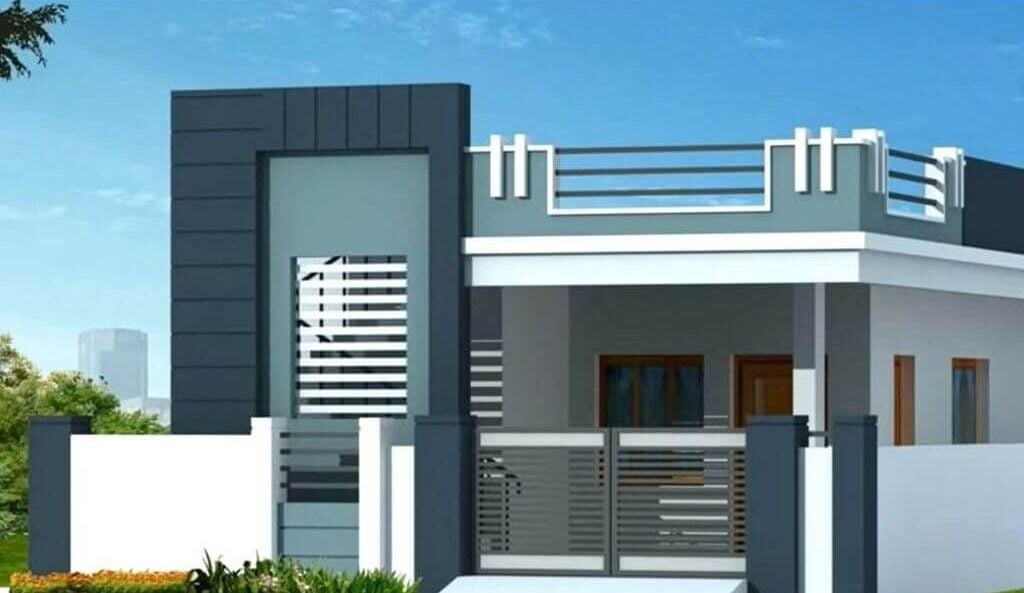 Make the Most Exceptional Village Single Floor Home Front Design