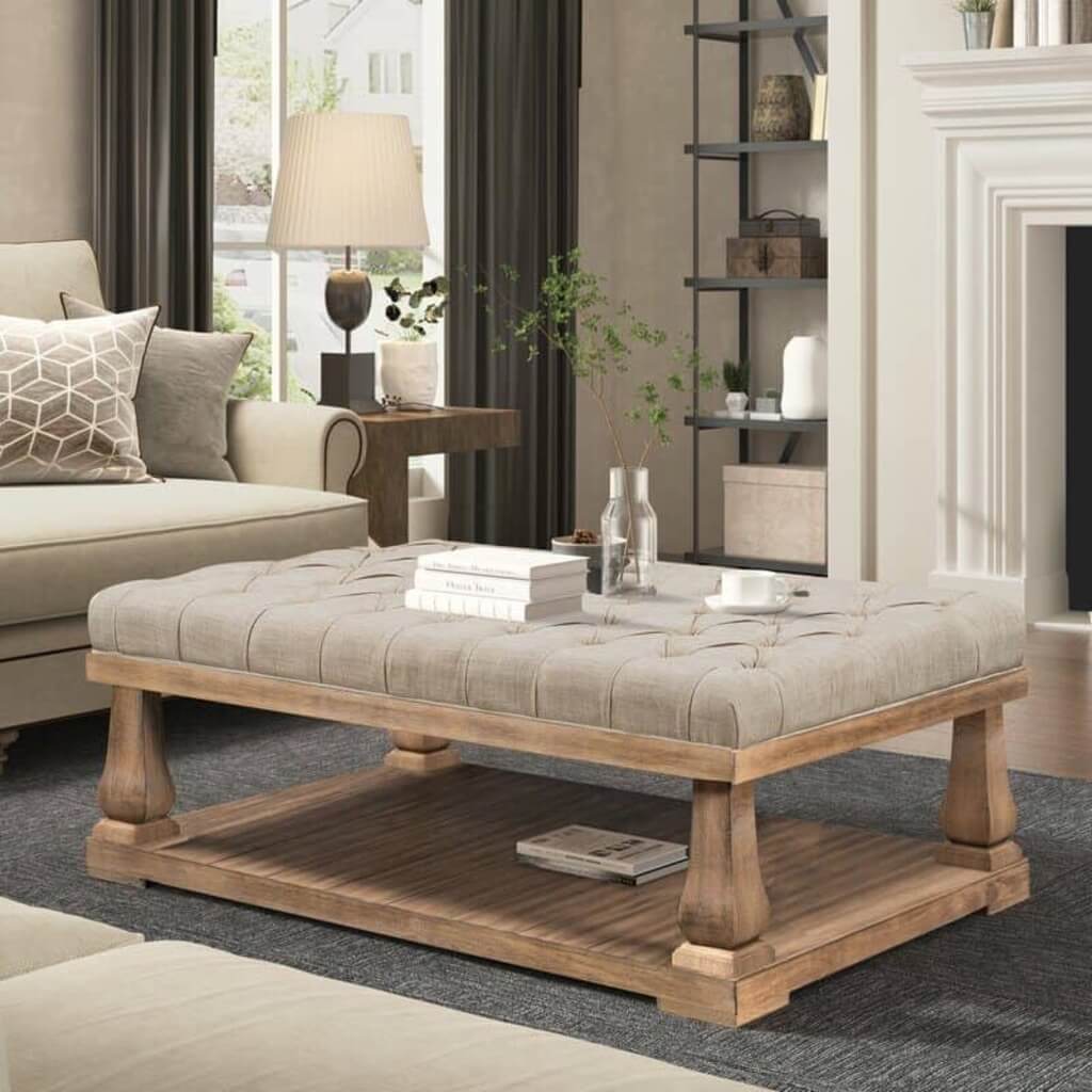 Functionally Soft: Plush Long Coffee Table