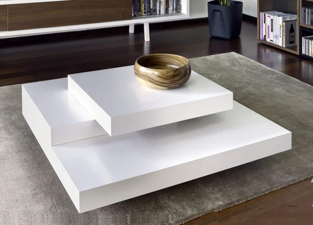 The Layers of White on Large Coffee Table