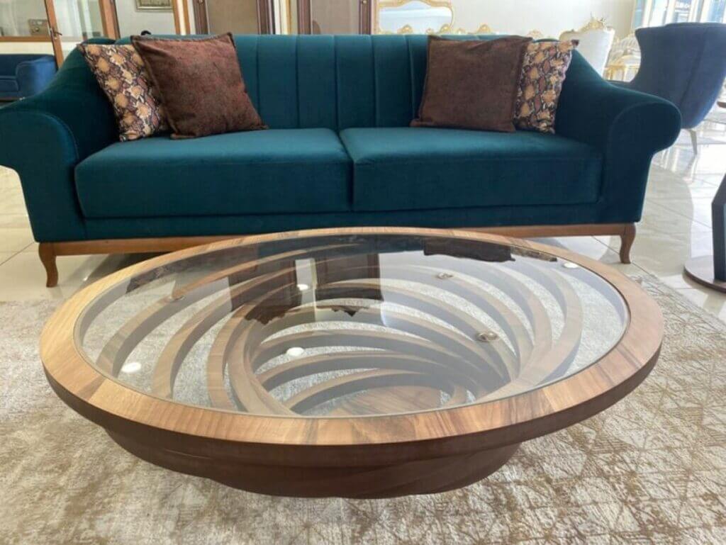 large wooden coffee tables