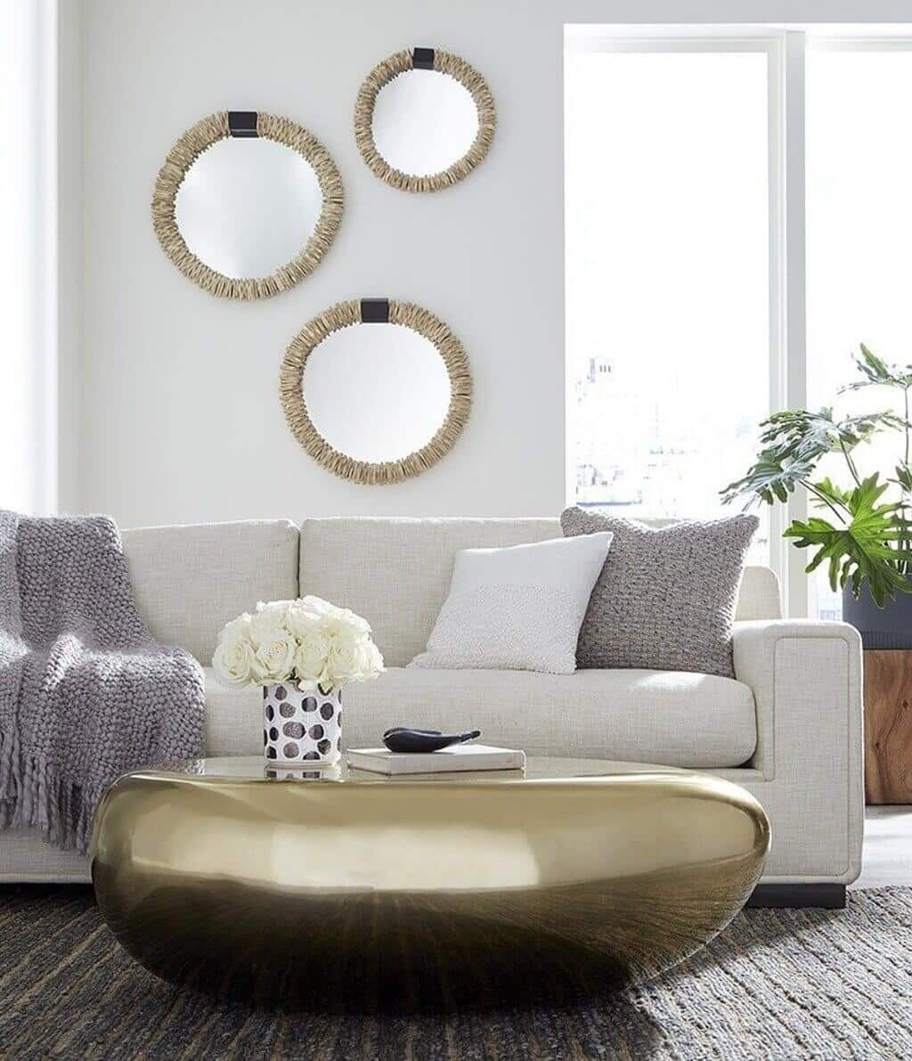 Pebble-Shaped Coffee Table