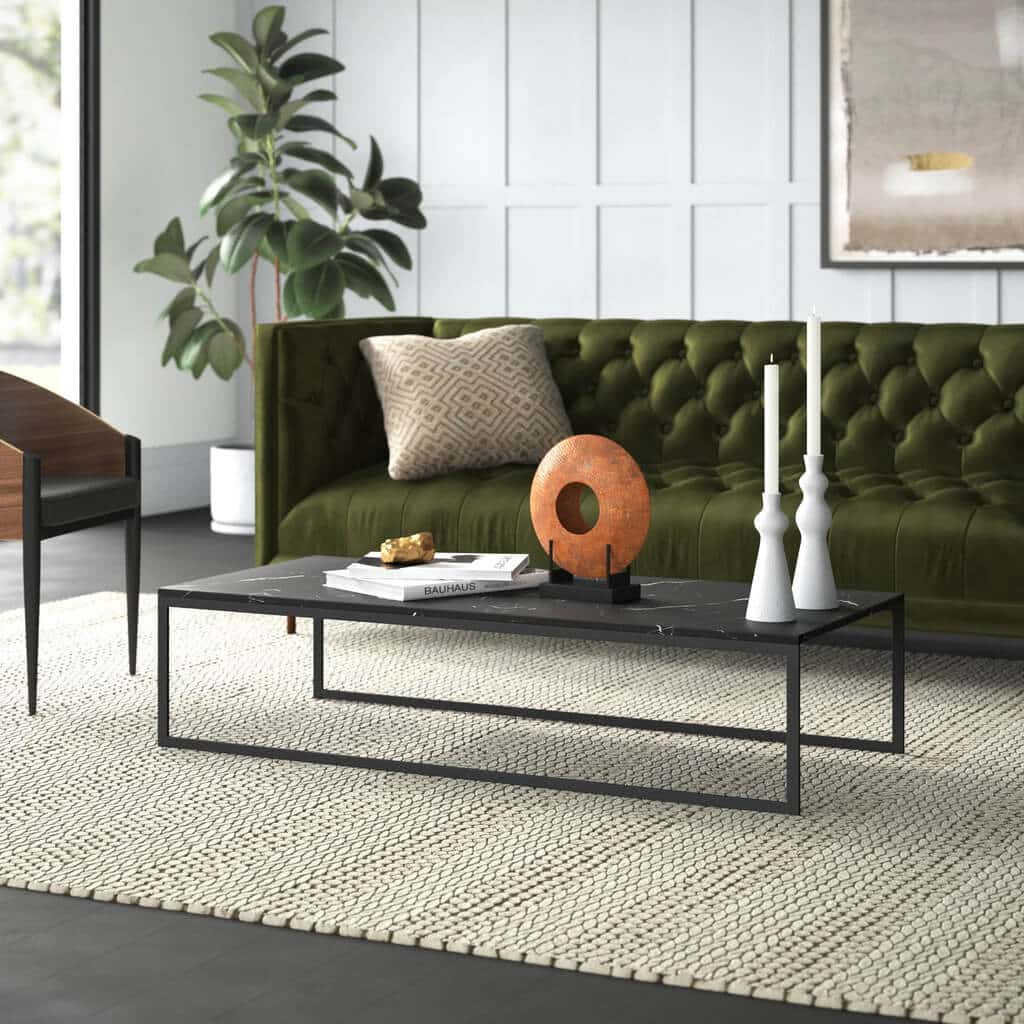 Streamlined Black Large Coffee Table
