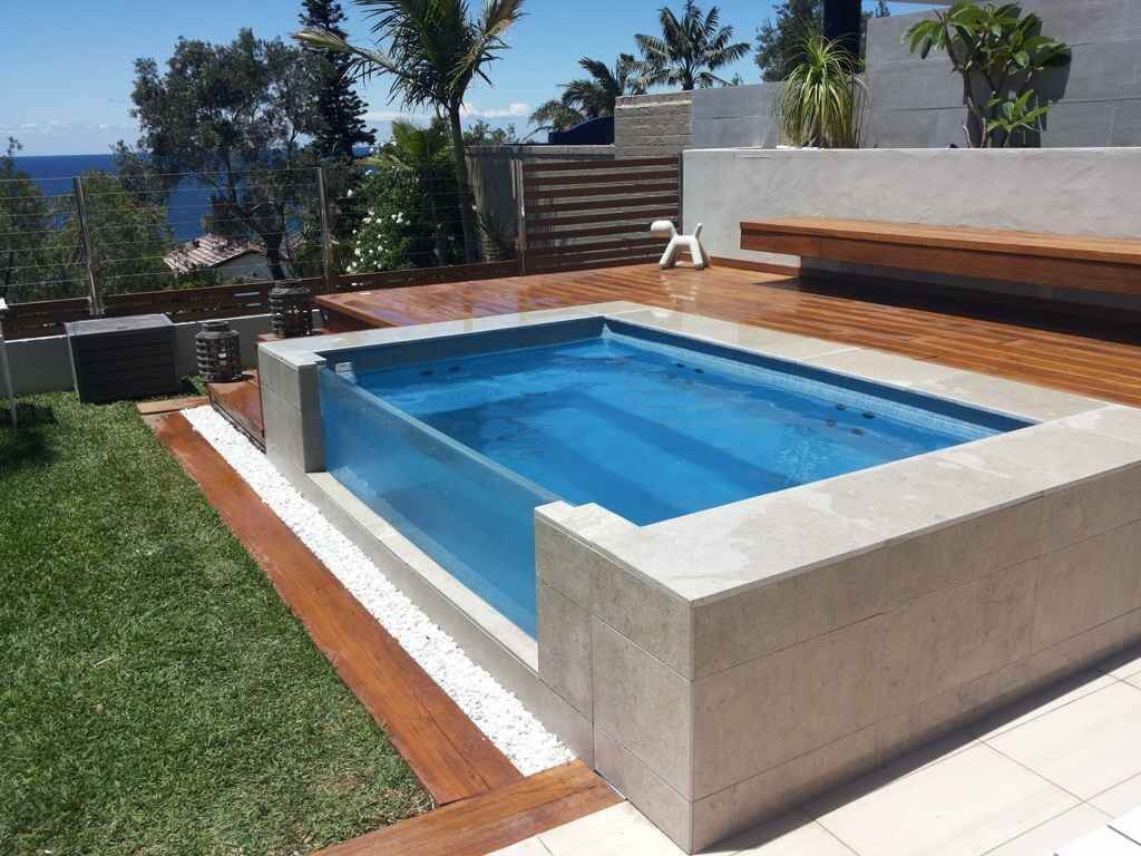 Above Ground Pools with Deck and Spa