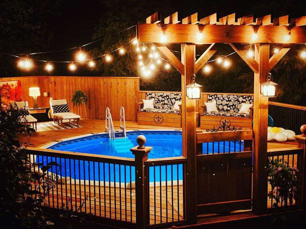  Shining Deck above ground pools 
