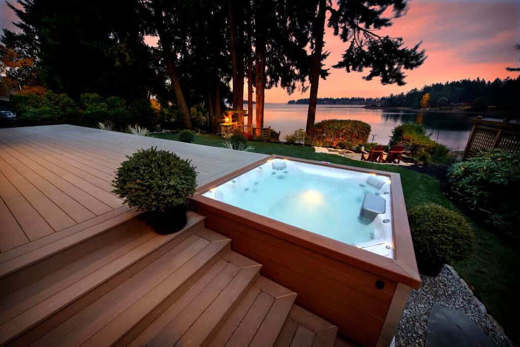 Terraced Above Ground Pools with Deck